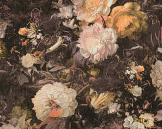 A.S. Création non-woven wallpaper «Floral, Brown, Cream, Metallic, Orange» 388212