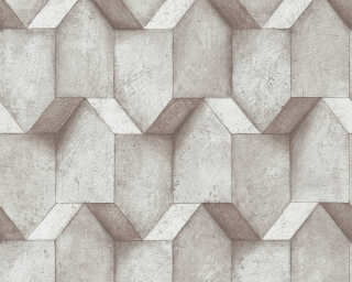 A.S. Création non-woven wallpaper «Graphics, 3D, Beige, Grey, Taupe» 388273