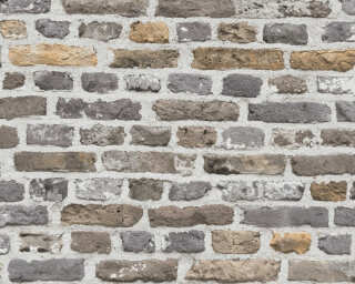 A.S. Création non-woven wallpaper «Stone, Beige, Grey, White, Yellow» 388292