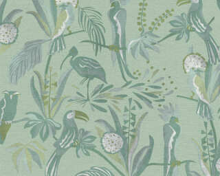 A.S. Création non-woven wallpaper «Floral, Green, White» 388982
