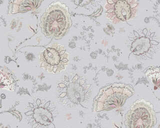 A.S. Création non-woven wallpaper «Cottage, Floral, Beige, Grey, Pink» 388993