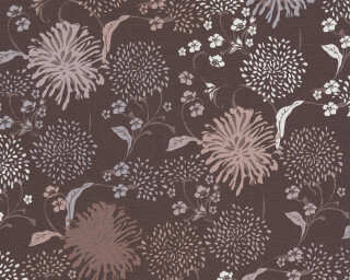A.S. Création non-woven wallpaper «Floral, Grey, Pink, Red» 389003