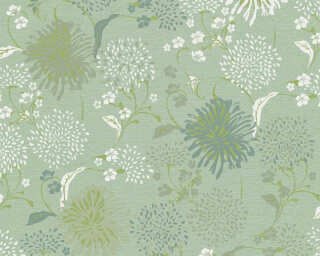 A.S. Création non-woven wallpaper «Floral, Green, White» 389004