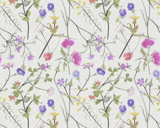 A.S. Création non-woven wallpaper «Cottage, Floral, Blue, Green, Pink, Purple» 389011