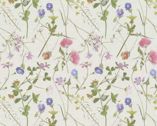 A.S. Création non-woven wallpaper «Cottage, Floral, Beige, Blue, Green, Pink» 389012