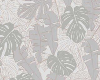 A.S. Création non-woven wallpaper «Floral, Beige, Copper, Grey, Metallic» 389053
