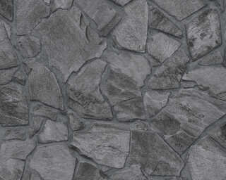A.S. Création non-woven wallpaper «Stone, Black, Grey» 389367
