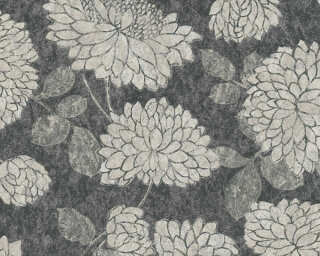 A.S. Création papier peint intissé «Floral, beige, métallique, noir, taupe» 390253