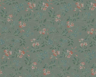 Architects Paper non-woven wallpaper «Cottage, Floral, Green, Orange, Pink» 390631