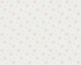 A.S. Création non-woven wallpaper «Cottage, Floral, Cream, Grey, Pink» 390673
