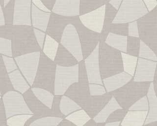 A.S. Création papier peint intissé «Graphique, beige, blanc, gris, taupe» 390933
