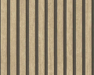 A.S. Création satin wallpaper «Wood, Beige, Black, Brown» 391091