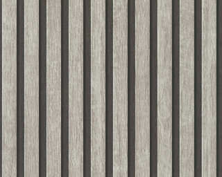 A.S. Création non-woven wallpaper «Wood, Black, Grey» 391092