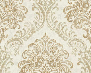Livingwalls non-woven wallpaper «Baroque, Cream, Gold, Metallic» 391125