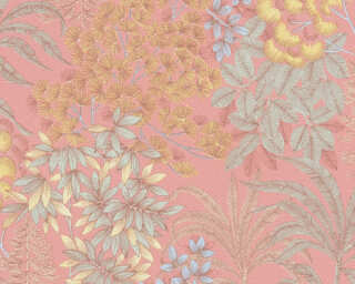 Livingwalls non-woven wallpaper «Floral, Blue, Pink, Turquoise, Yellow» 391284