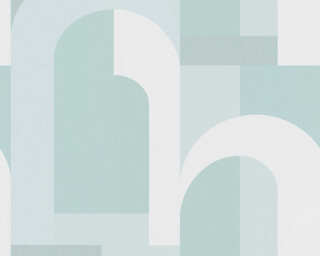 Architects Paper papier peint intissé «Graphique, blanc, bleu, vert» 391703