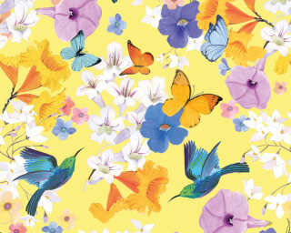Livingwalls non-woven wallpaper «Floral, Colorful» 391971