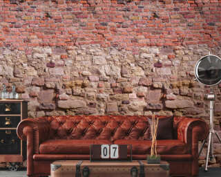 Livingwalls non-woven wallpaper «Grey, Red» 392461
