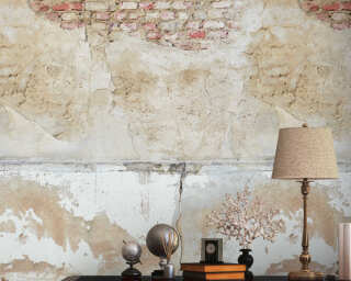 Livingwalls non-woven wallpaper «Beige, Grey, Red» 392491