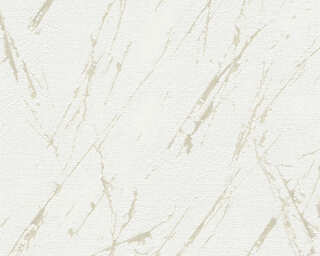 A.S. Création non-woven wallpaper «Stone, Cream, Gold, Metallic, White» 393363