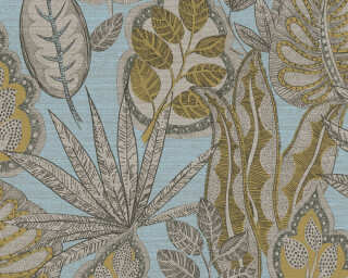 A.S. Création non-woven wallpaper «Floral, Beige, Black, Blue, Brown» 393464