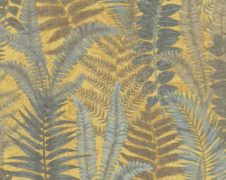 A.S. Création papier peint intissé «Floral, beige, jaune, marron, taupe» 393472