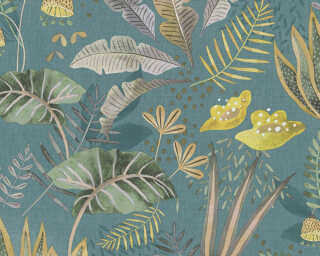 A.S. Création non-woven wallpaper «Floral, Beige, Blue, Cream, Green» 393483