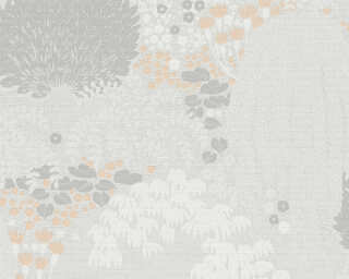 A.S. Création non-woven wallpaper «Floral, Grey, Pink, White» 393501