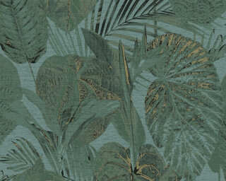 A.S. Création non-woven wallpaper «Floral, Gold, Green, Metallic» 393553