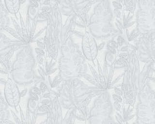 A.S. Création papier peint intissé «Floral, gris» 394061