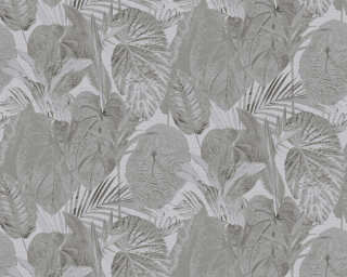 A.S. Création non-woven wallpaper «Floral, Black, Grey, Metallic» 394093