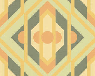 A.S. Création non-woven wallpaper «Graphics, Green, Orange, Yellow» 395312