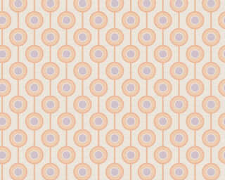 A.S. Création non-woven wallpaper «Graphics, Beige, Orange, Purple» 395375