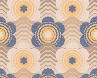 A.S. Création non-woven wallpaper «Floral, Beige, Blue, Brown» 395392