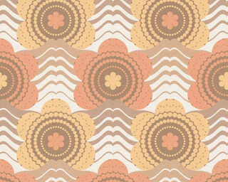 A.S. Création non-woven wallpaper «Floral, Brown, Orange, Yellow» 395393