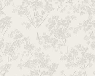 A.S. Création non-woven wallpaper «Cottage, Floral, Beige, Cream, Grey, Taupe» 395483