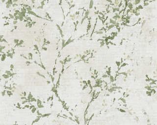 Livingwalls satin wallpaper «Floral, Bronze, Cream, Gold, Green» 396504