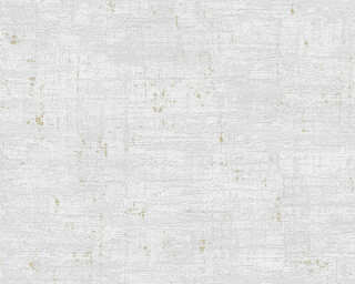 Livingwalls textured wallpaper «Uni, Gold, Grey, Metallic, White» 396573