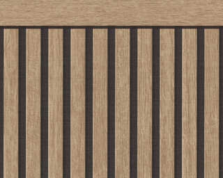 A.S. Création satin wallpaper «Wood, Black, Brown» 397444