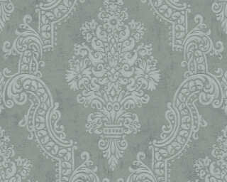 A.S. Création non-woven wallpaper «Baroque, Green, Grey, Metallic, Silver» 397651