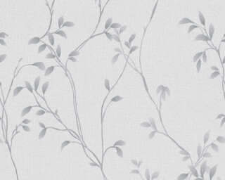 A.S. Création papier peint expansé «Floral, blanc, gris» 397674