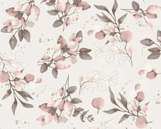 A.S. Création textured wallpaper «Floral, Brown, Copper, Cream, Metallic» 397681