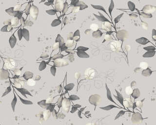 A.S. Création textured wallpaper «Floral, Beige, Gold, Grey, Metallic» 397684