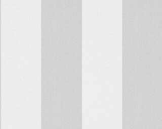 A.S. Création papier peint intissé «Rayures, blanc, gris, vert» 397959