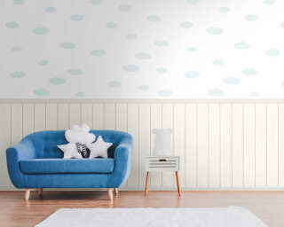 A.S. Création non-woven wallpaper «Blue, Cream, White» 398162