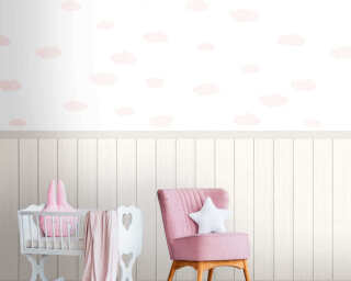 A.S. Création non-woven wallpaper «Cream, Pink, White» 398164