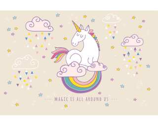 Livingwalls Fototapete «Rainbow Unicorn» 470932