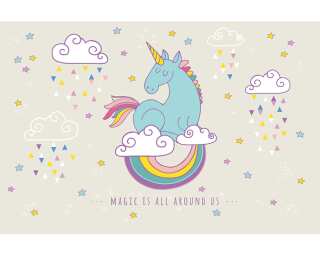 Livingwalls Fototapete «Rainbow Unicorn» 470933