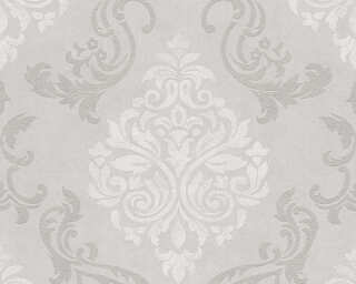 Livingwalls papier peint intissé «Baroque, argent, beige, crème, métallique» 953721