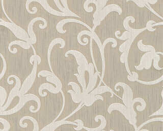 Architects Paper non-woven wallpaper «Baroque, Flowers, Beige, Metallic» 954901